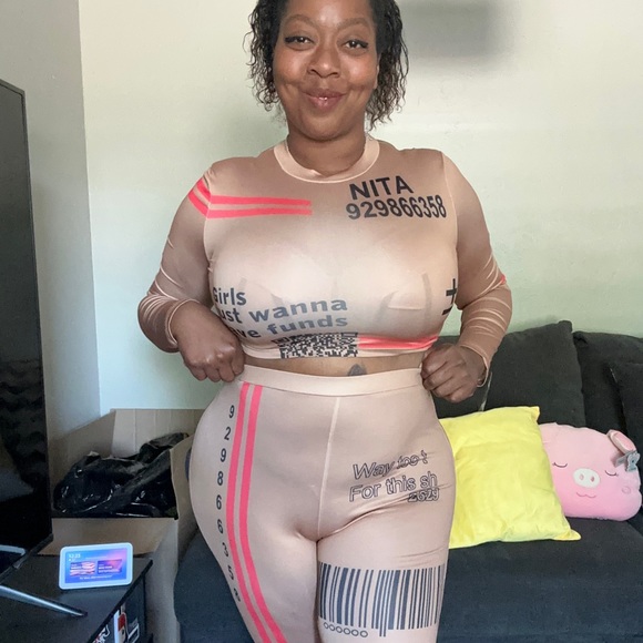 Two piece pants set girls just wanna have funds - Picture 6 of 7